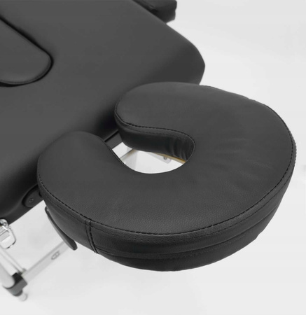 Łóżko do masażu kosmetyczne aluminiowe - czarne