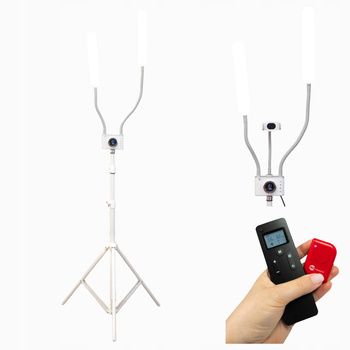 Lampa Kosmetyczna Duo Star LED Podłogowa Dwuramienna Przedłużania Rzęs