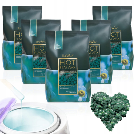 ItalWax Film wax Azulene wosk do depilacji 1000g