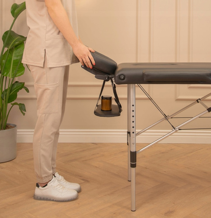 Stół Łóżko Masażu Składany Aluminiowy Przenośny Leżanka 2-Segmentowy