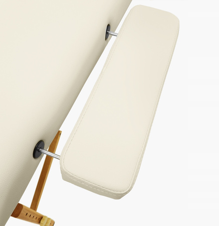 Stół Masażu Łóżko Rehabilitacji Składany Przenośny 5cm Pianka Lekki KREMOWY