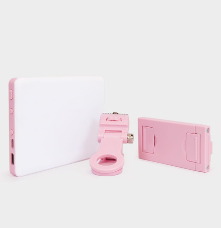 Lampa LED Klips Składana Selfie Telefon Zdjęć Makijażu Kosmetyczna Rzęs Róż