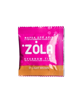 ZOLA Farba do brwi z kolagenem w saszetce z utleniaczem 3% 5 ml. 01 light brown