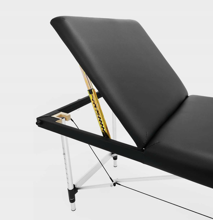 Stół do masażu 60 cm aluminiowy trzysegmentowy - czarny
