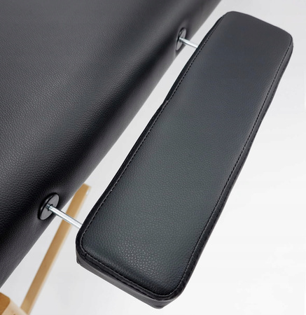 Stół do tatuażu 3 segmentowy drewniany- czarny