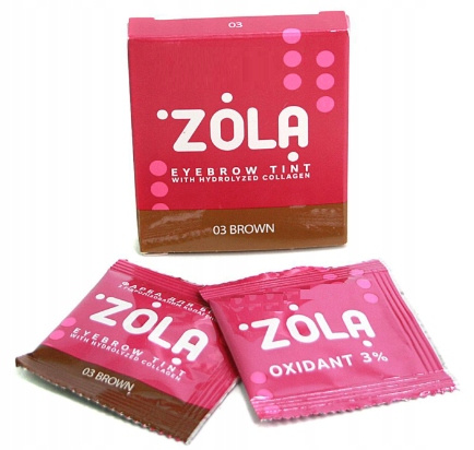 Farbka do brwi Zola 03 Brown 5 ml + аktywator oksydant 5 ml