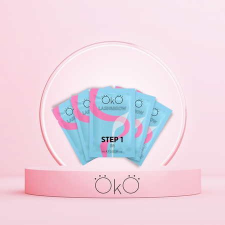 OkO Saszetki do laminacji rzęs i brwi, Step 1 zestaw (5 saszetek)
