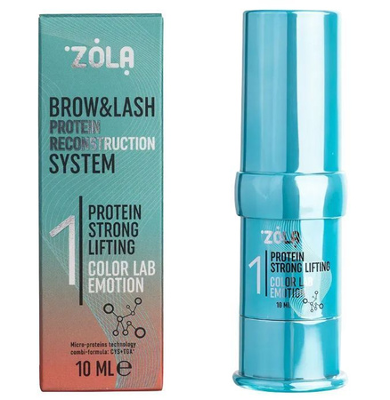 ZOLA Color Lab EMOTION Preparat do laminacji brwi i rzęs Krok 1 Protein Strong 10 ml