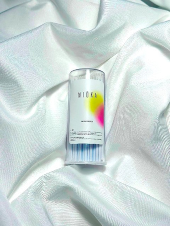 MIOKA Szczoteczki Aplikatory do rzęs Micro Brush Niebieskie