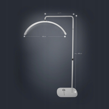 Lampa kosmetyczna do przedłużania rzęs POL Moon II z cyrkoniami czarna