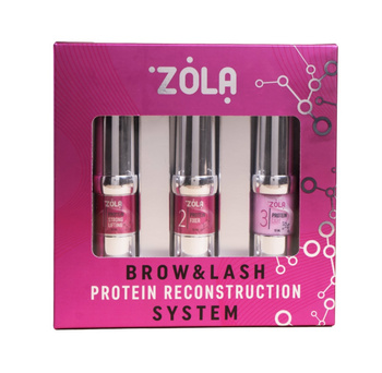 Zestaw do laminacji brwi Zola Brow&Lash Protein Reconstruction System,1.2.3