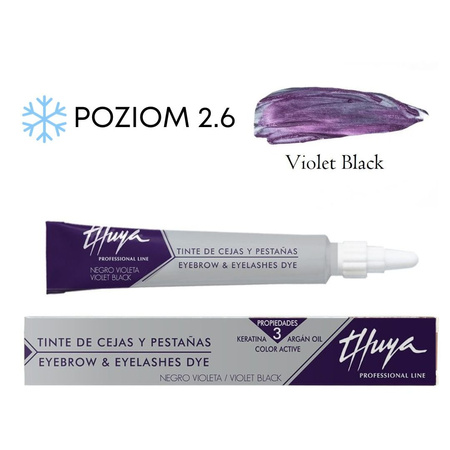 Thuya Farba arganowo - keratynowa do brwi i rzęs Thuya  Violet Black - Fioletowa Czerń