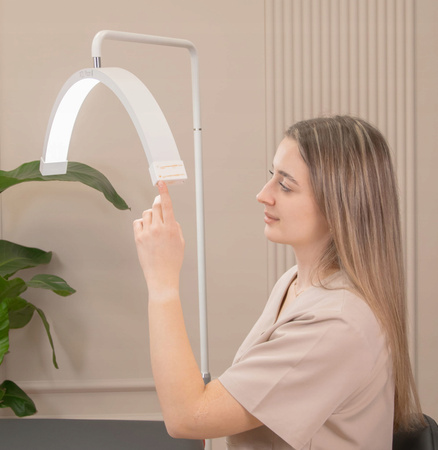 Lampa Podłogowa Kosmetyczna LED Bezcieniowa Przedłużania Rzęs Pol Moon