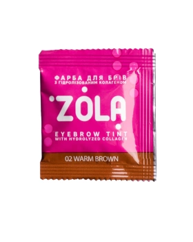 ZOLA Farba do brwi z kolagenem w saszetce z utleniaczem 3% 5 ml.  02 warm brown