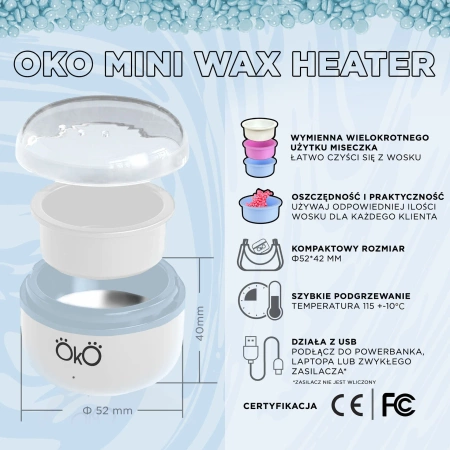 OKO Mini Podgrzewacz do Wosku  Czarny