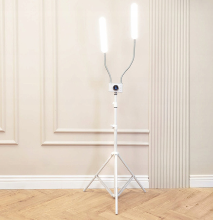 Lampa Kosmetyczna Duo Star LED Podłogowa Dwuramienna Przedłużania Rzęs