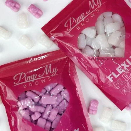 Pimp My Brows elastyczny różowy wosk do depilacji twardy Flexi Wax 100 g