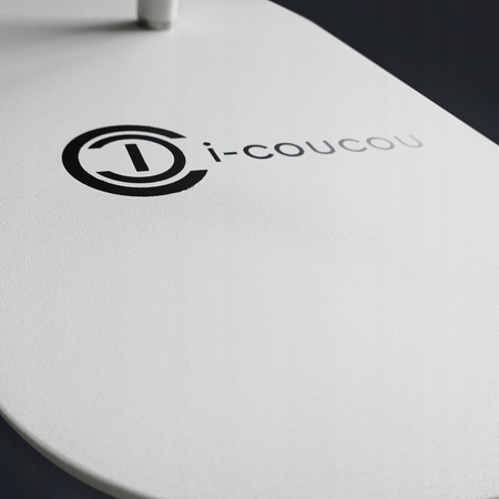 Lampa kosmetyczna podłogowa i-coucou POL Moon II z Cyrkoniami 45 W biały