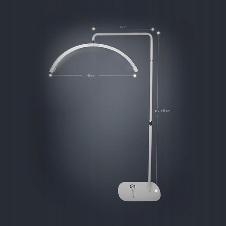 Lampa Kosmetyczna LED Mocna Biała + Łóżko Kosmetyczne Stół do Stylizacji Rzęs 60 cm