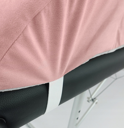 Poszewka Pokrowiec Materac Kosmetyczny Anatomiczny Różowy Welurowy