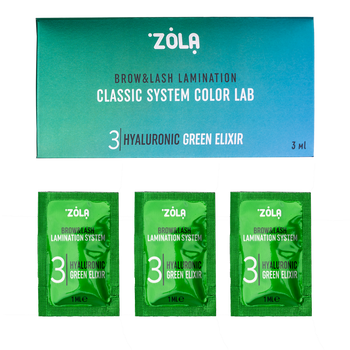 ZOLA Color Lab 03 Hyaluronic Green zestaw saszetek 3 x 1ml