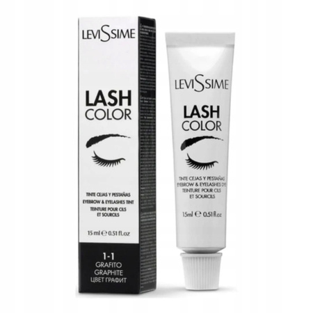 Kremowa Farba do brwi i rzęs Lash Color 15ml Levissime Graphite 1-1