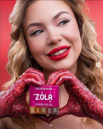 ZOLA Farba do brwi z kolagenem w saszetce z utleniaczem 3% 5 ml. 01 light brown