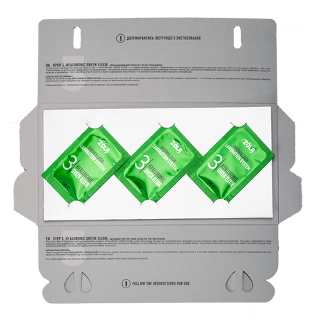 ZOLA Color Lab 03 Hyaluronic Green zestaw saszetek 3 x 1ml