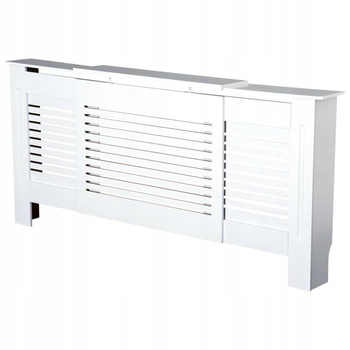 Maskownica Osłona Grzejnik Kaloryfer Obudowa Biała Regulowana 140-205cm