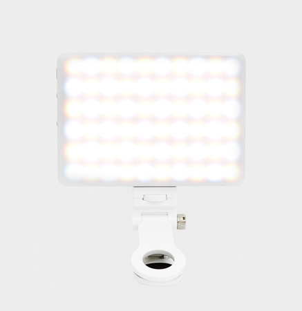 Lampka LED Telefon Klips Składana Zdjęć Selfie Makijaż Kosmetyczna Biała 5W