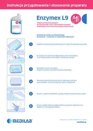 Medilab Enzymex L9 Koncentrat do dezynfekcji narzędzi 1 L