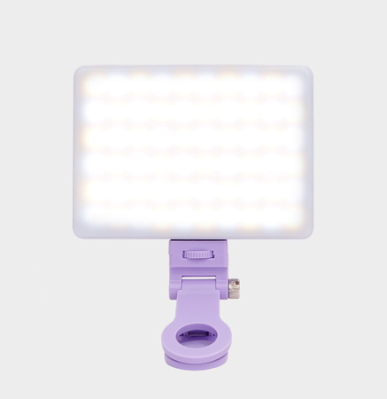 Lampka LED Klips Składana Telefon Selfie Zdjęć Makijażu Kosmetyczna Fiolet