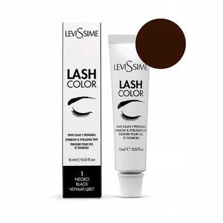 Kremowa Farba do brwi i rzęs Lash Color 15ml Levissime Negro Black 1