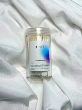 MIOKA Aplikatory Szczoteczki Welurowe do rzęs i ust 100szt  Białe