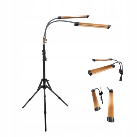 Lampa Kosmetyczna Duo Podwójna Przedłużania Rzęs Makijaż Długa Regulowana