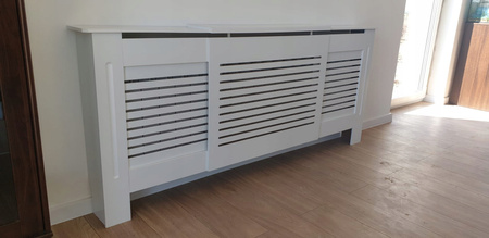 Regulowana osłona na grzejnik kaloryfer BIAŁA