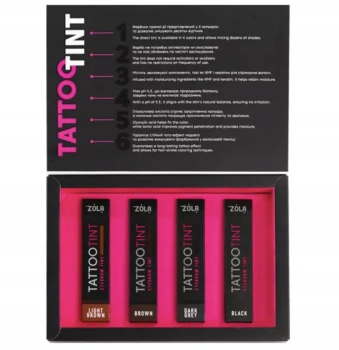 ZOLA Zestaw farbek do brwi TATTOO TINT 4 x 15 ml