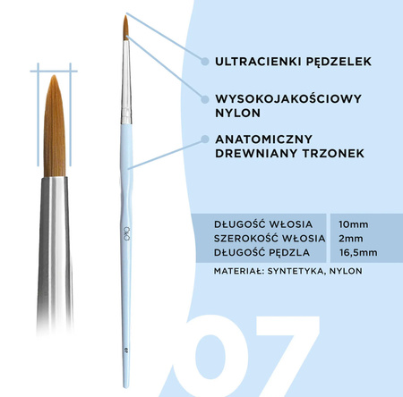OkO Cienki wąski pędzel 07