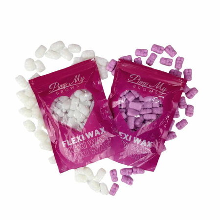 Pimp My Brows elastyczny różowy wosk do depilacji twardy Flexi Wax 100 g