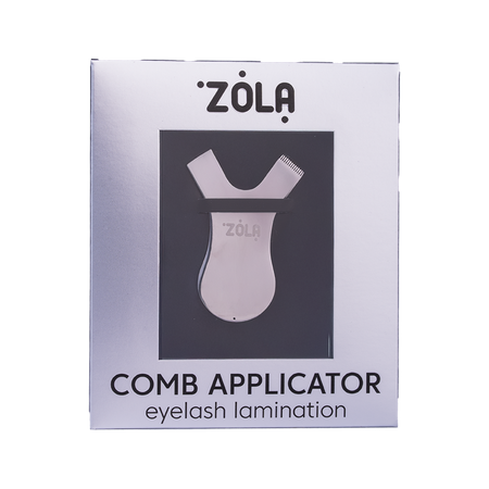 ZOLA grzebyk do laminacji metalowy Metal Comb Silver