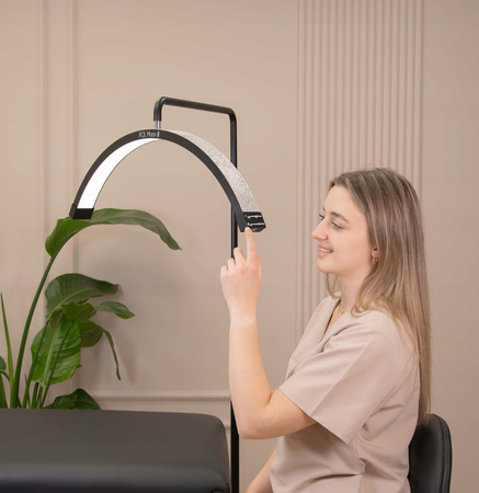 Materac kosmetyczny 60x185 cm + Łóżko do przedłużania rzęs 60 cm + Lampa + Prześcieradło