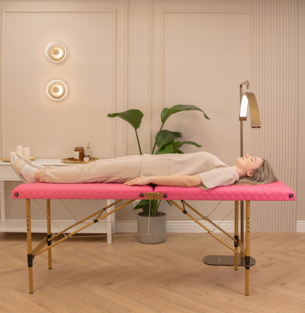 Łóżko Kosmetyczne Stół do Stylizacji Rzęs Składane Aluminiowe 60 cm