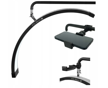 Lampa kosmetyczna do przedłużania rzęs POL Moon III z cyrkoniami czarna