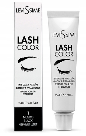 Kremowa Farba do brwi i rzęs Lash Color 15ml Levissime Negro Black 1