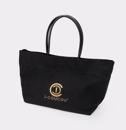 Torebka Shopper Damska I-COUCOU Duża Mieści A4 Czarna ZAPINANA