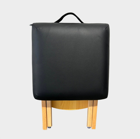 Taboret drewniany składany CZARNY