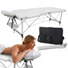 Łóżko do masażu kosmetyczne aluminiowe - białe