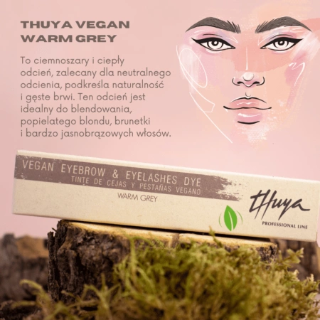 Thuya Wegańska Farba arganowo-aloesowa do brwi i rzęs Vegan  Golden Brown - Złoto Brązowy