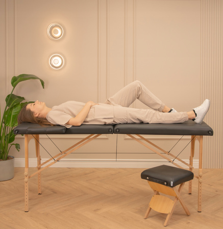 Stół do Masażu Łóżko do Rehabilitacji Przenośne 5cm Pianka + Poduszka Kosmetyczna