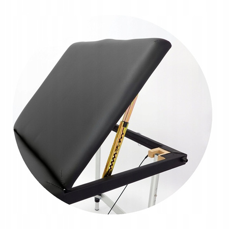 Stół do masażu 60 cm aluminiowy trzysegmentowy - czarny